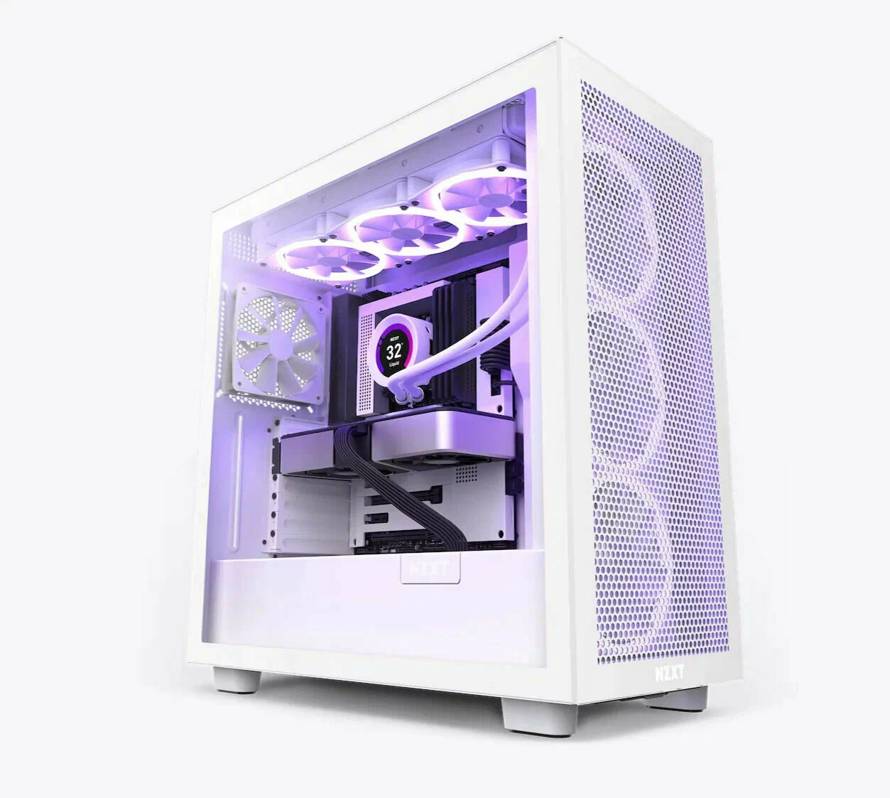 

Корпус компьютерный NZXT CM-H71FG-01 (CM-H71FG-01) белый, CM-H71FG-01