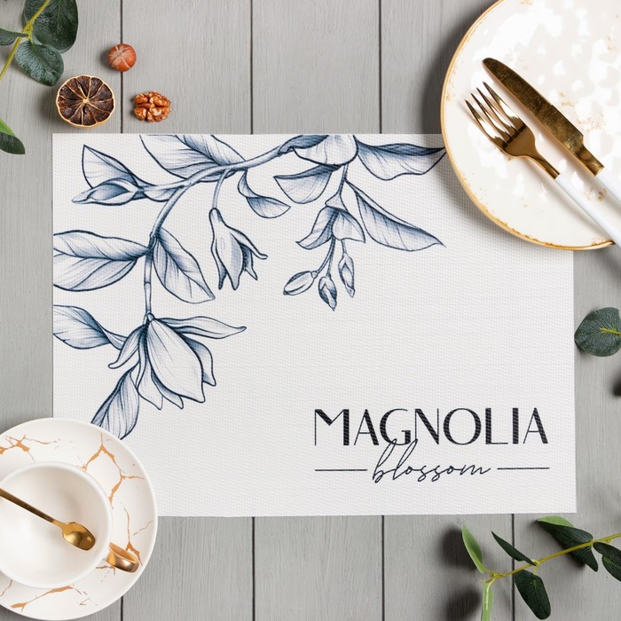 

Салфетка на стол Доляна "Magnolia" ПВХ 40*29см, Разноцветный