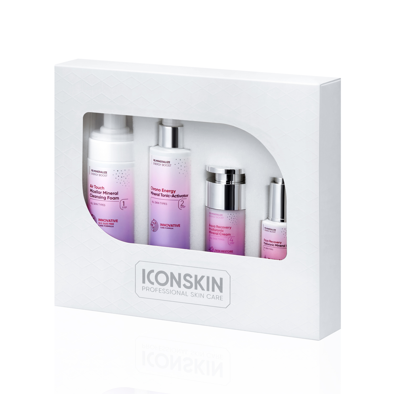 Набор средств ICON SKIN для ухода за всеми типами кожи № 1, 4 средства.