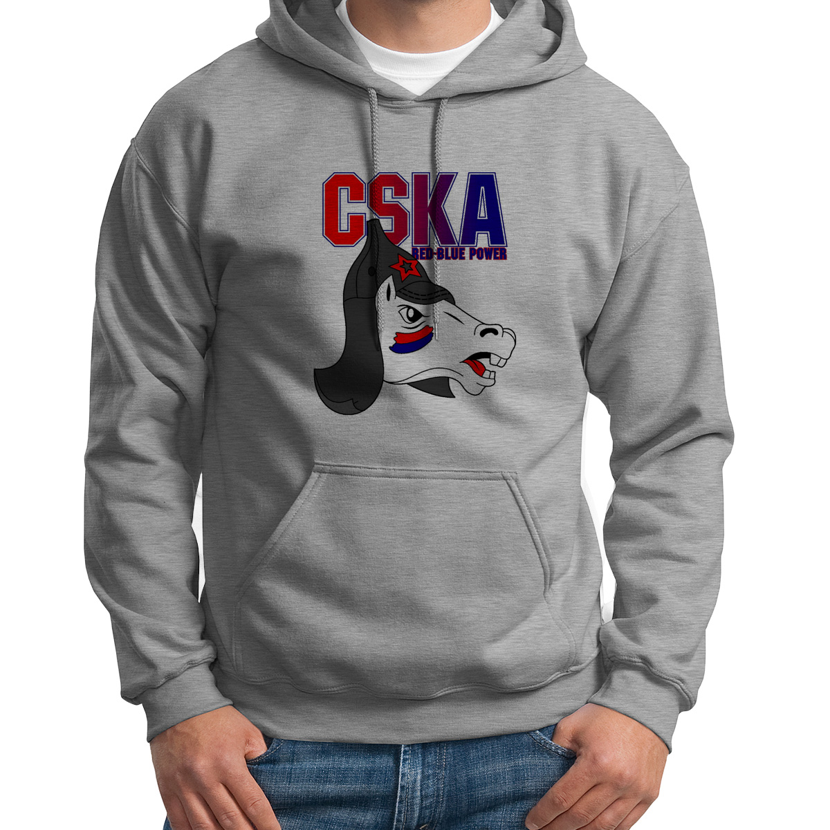 

Худи унисекс CoolPodarok ЦСКА серое 52 RU, S0114657