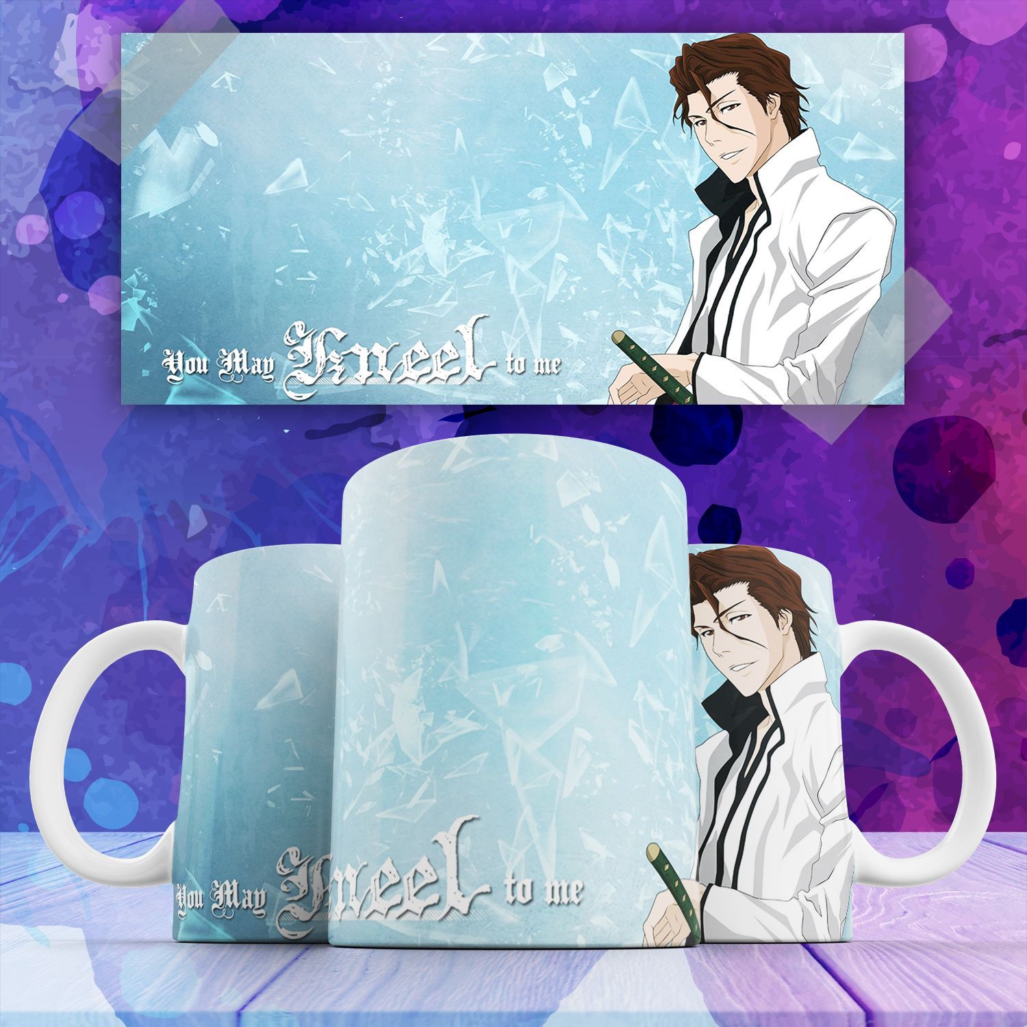 

Кружка аниме блич айзен соске bleach aizen souske 330 мл