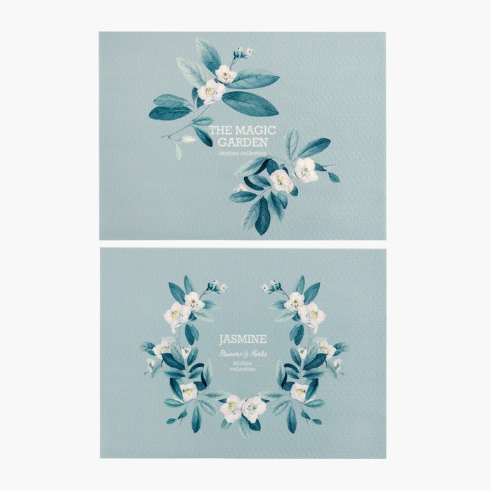 

Набор салфеток на стол 2 шт. Доляна "Kitchen collection" ПВХ 40*29см, Голубой