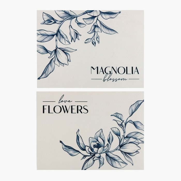 

Набор салфеток на стол 2 шт. Доляна "Flowers" ПВХ 40*29см