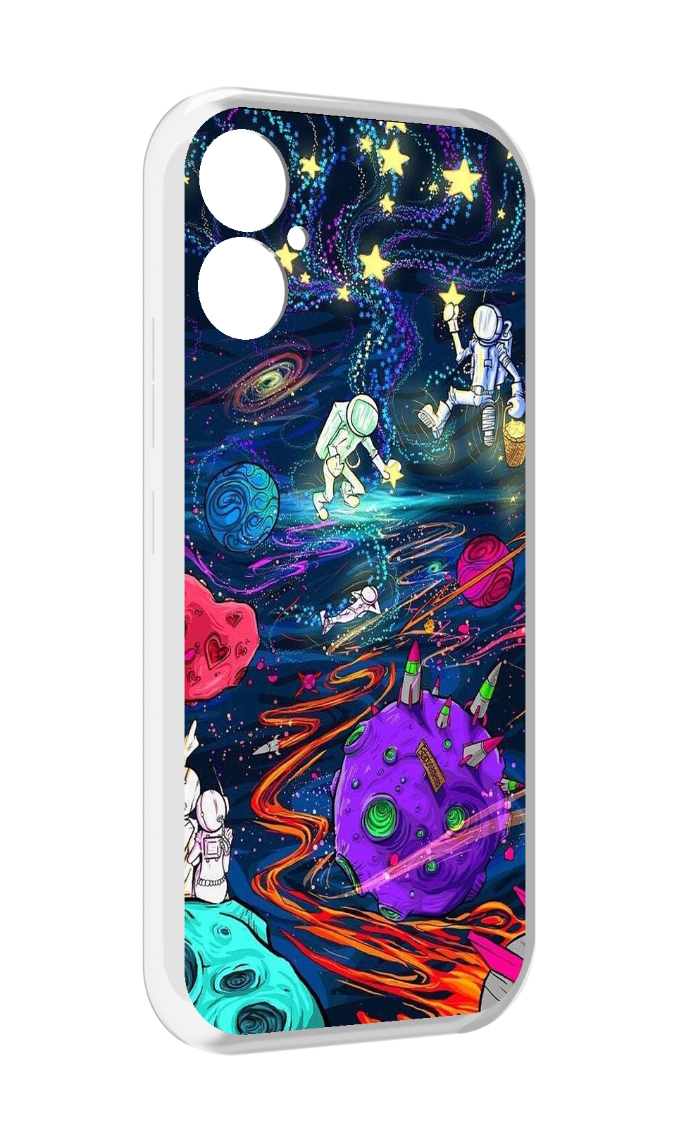 

Чехол MyPads красочный космос для Tecno Spark 9 Pro \ Spark 9T, Прозрачный, Tocco