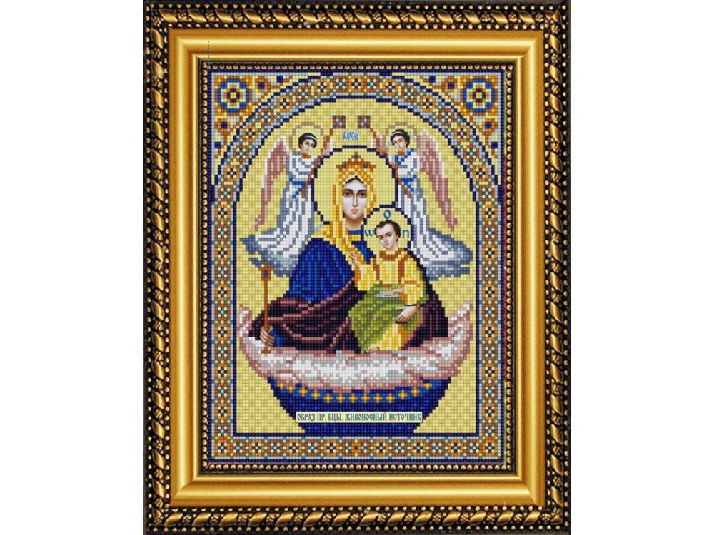 фото Рисунок на ткани «богородица живоносный источник» конёк