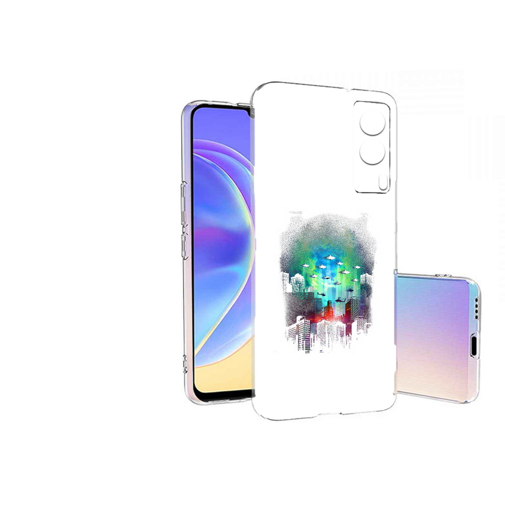 

Чехол MyPads Tocco для Vivo V21E город в свечении (PT161736.380.296), Прозрачный, Tocco
