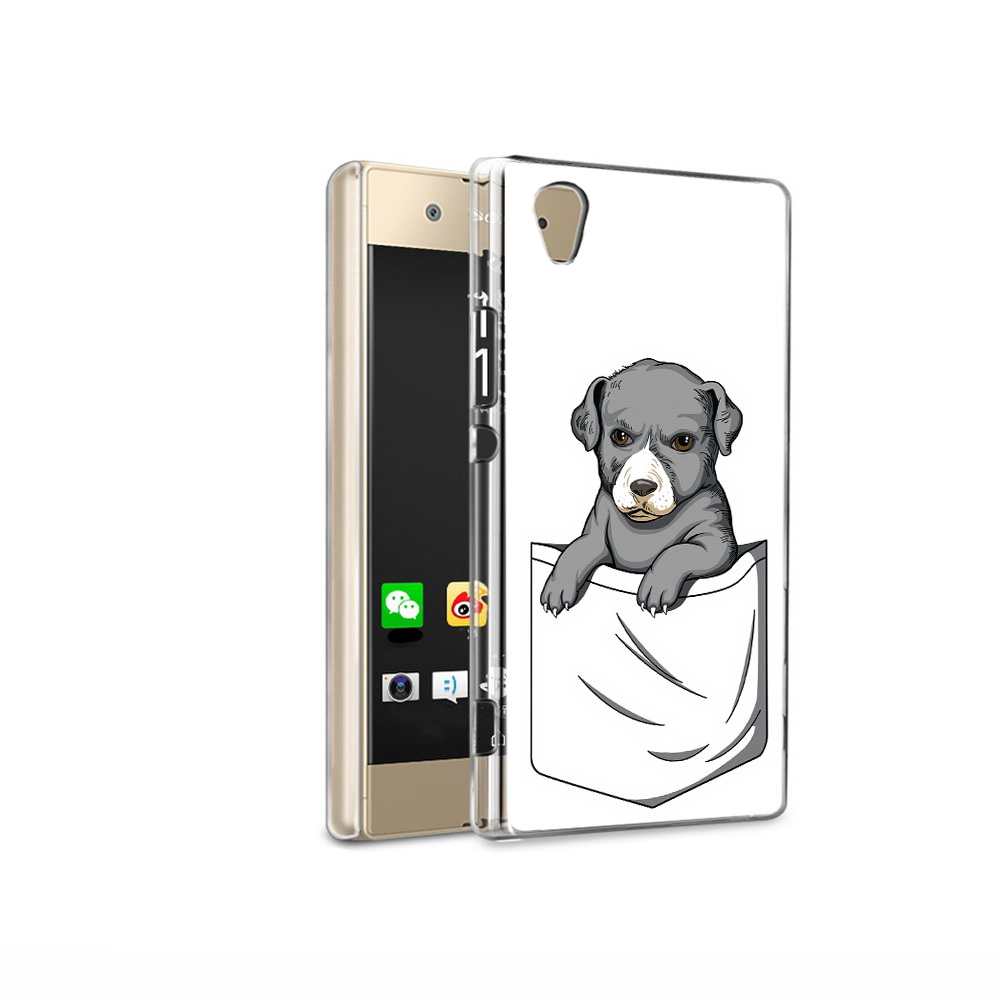 

Чехол MyPads Tocco для Sony Xperia XA1 Ultra собачка в кармане (PT67027.252.611), Прозрачный, Tocco