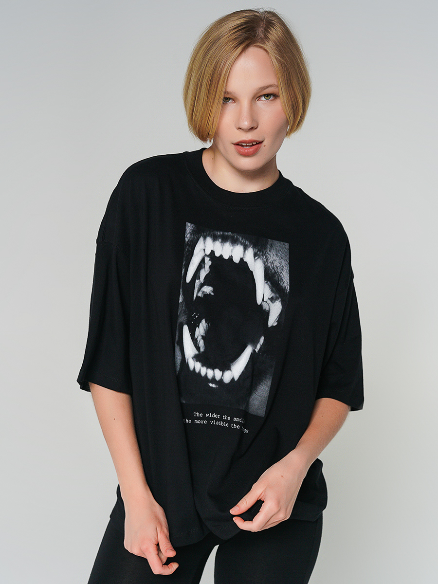 

Футболка женская ТВОЕ 82595 черная XS, 82595