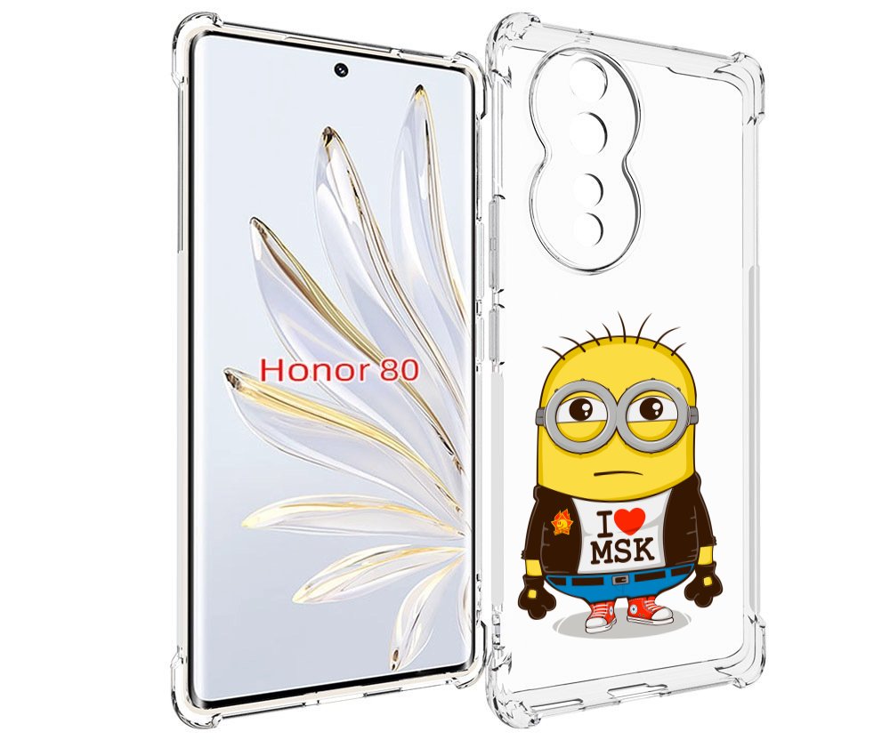 

Чехол MyPads миньон-я-люблю-Мск для Honor 80, Прозрачный, Tocco