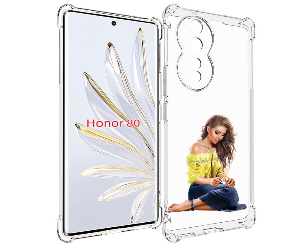 

Чехол MyPads миленькая-девочка женский для Honor 80, Прозрачный, Tocco