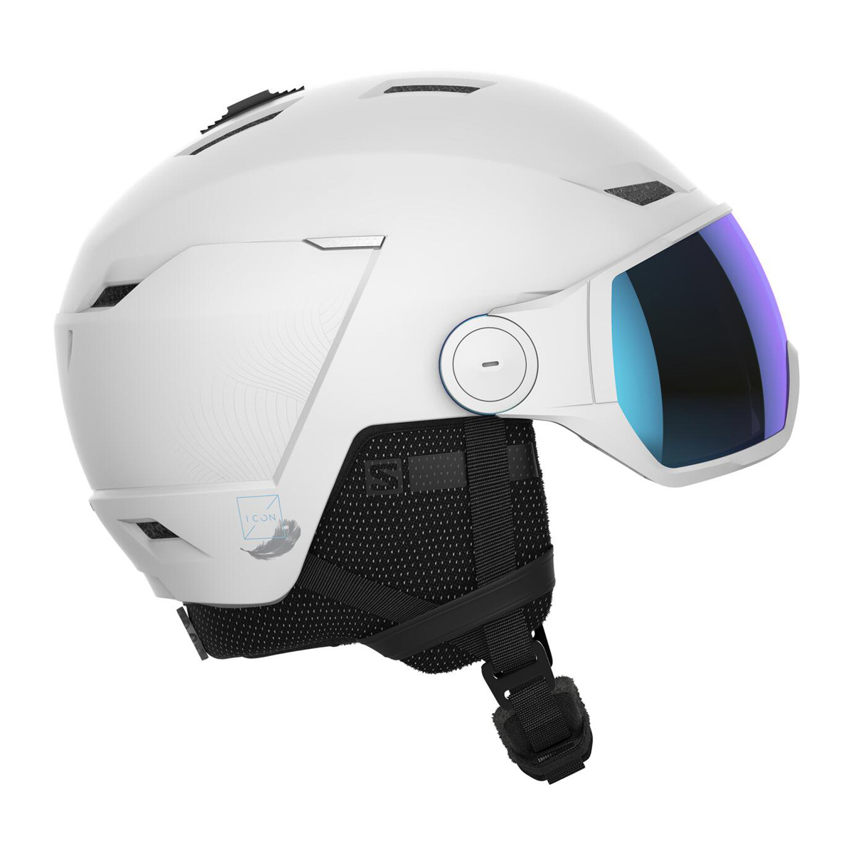 фото Шлем salomon icon lt visor 2022, white, m