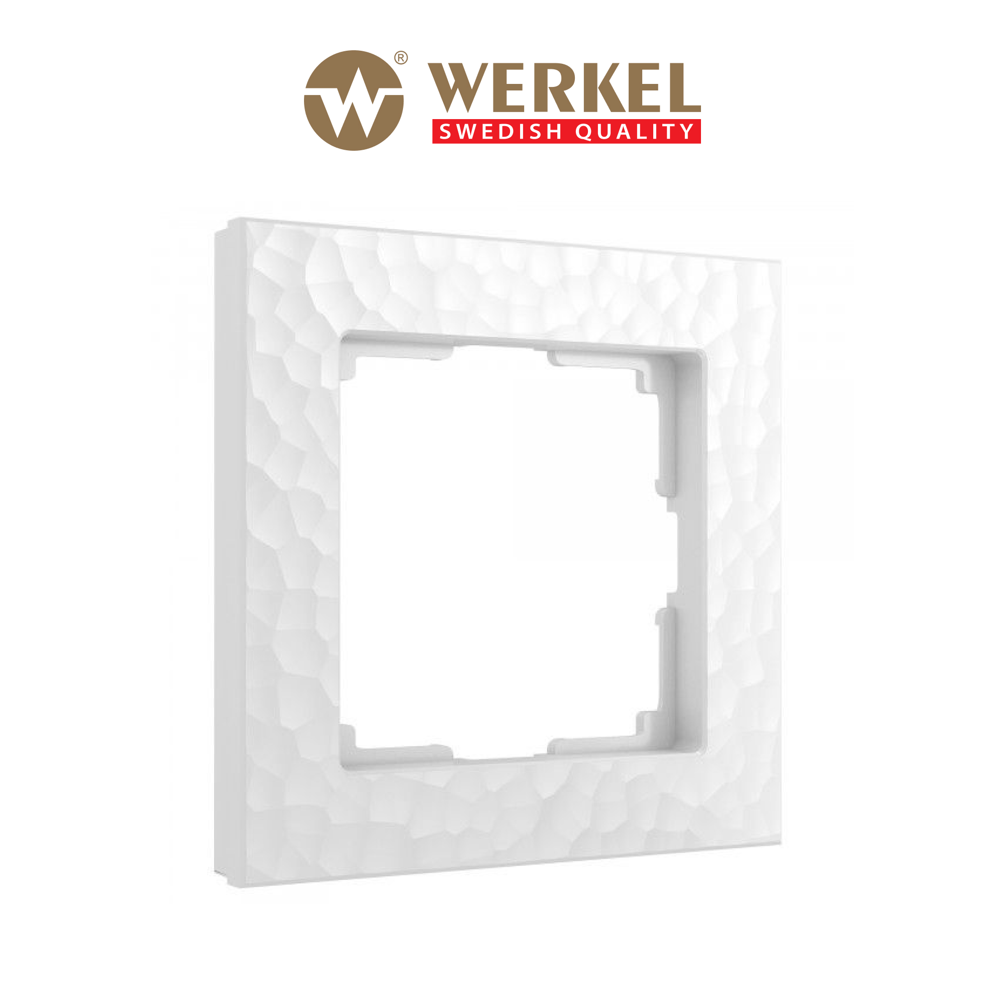 

Рамка для розетки / выключателя на 1 пост Werkel W0012401 Hammer белый пластик, Hammer
