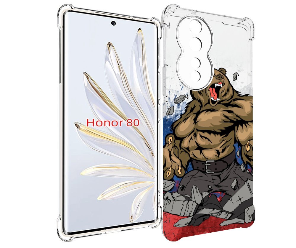 

Чехол MyPads медведь защитник родины для Honor 80, Прозрачный, Tocco