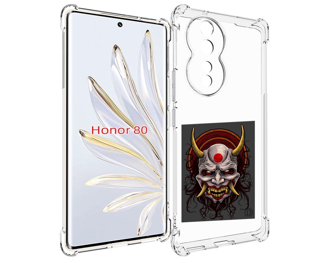 

Чехол MyPads маска с клыками и рогами для Honor 80, Прозрачный, Tocco