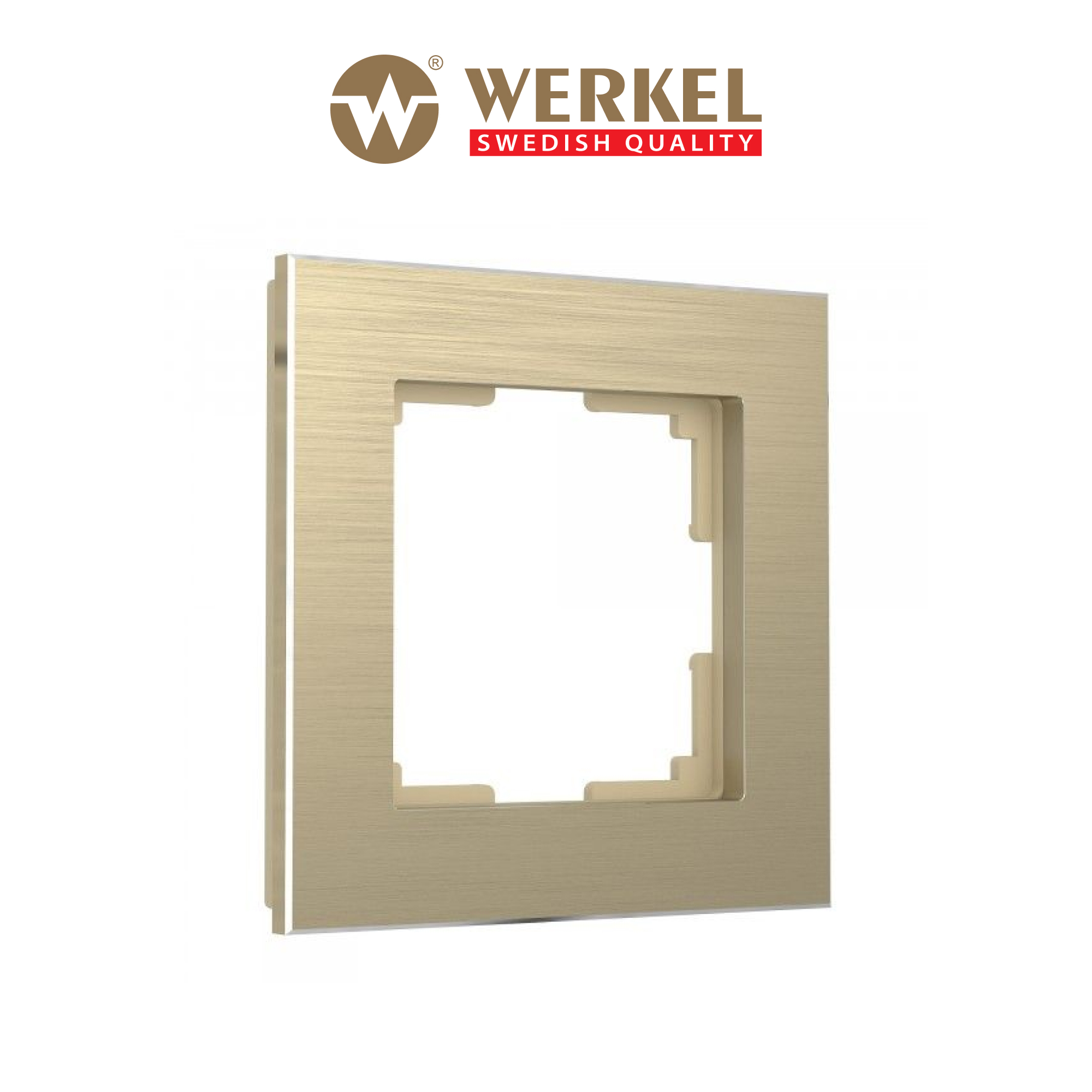 

Рамка для розетки / выключателя на 1 пост Werkel W0011711 Aluminium шампань алюминий, Бежевый, Aluminium