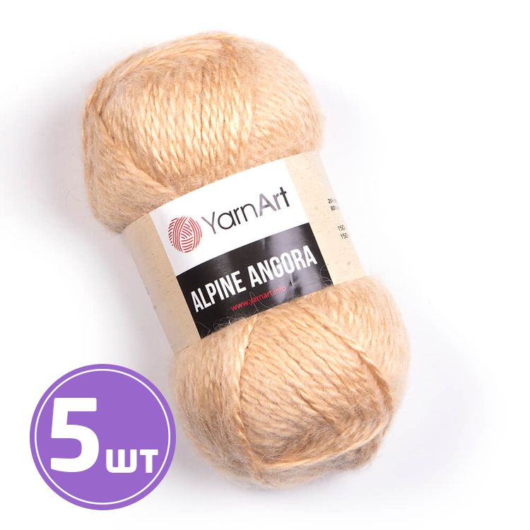 

Пряжа YarnArt Alpine Angora 346 светло-песочный 5 шт по 150 г, Бежевый