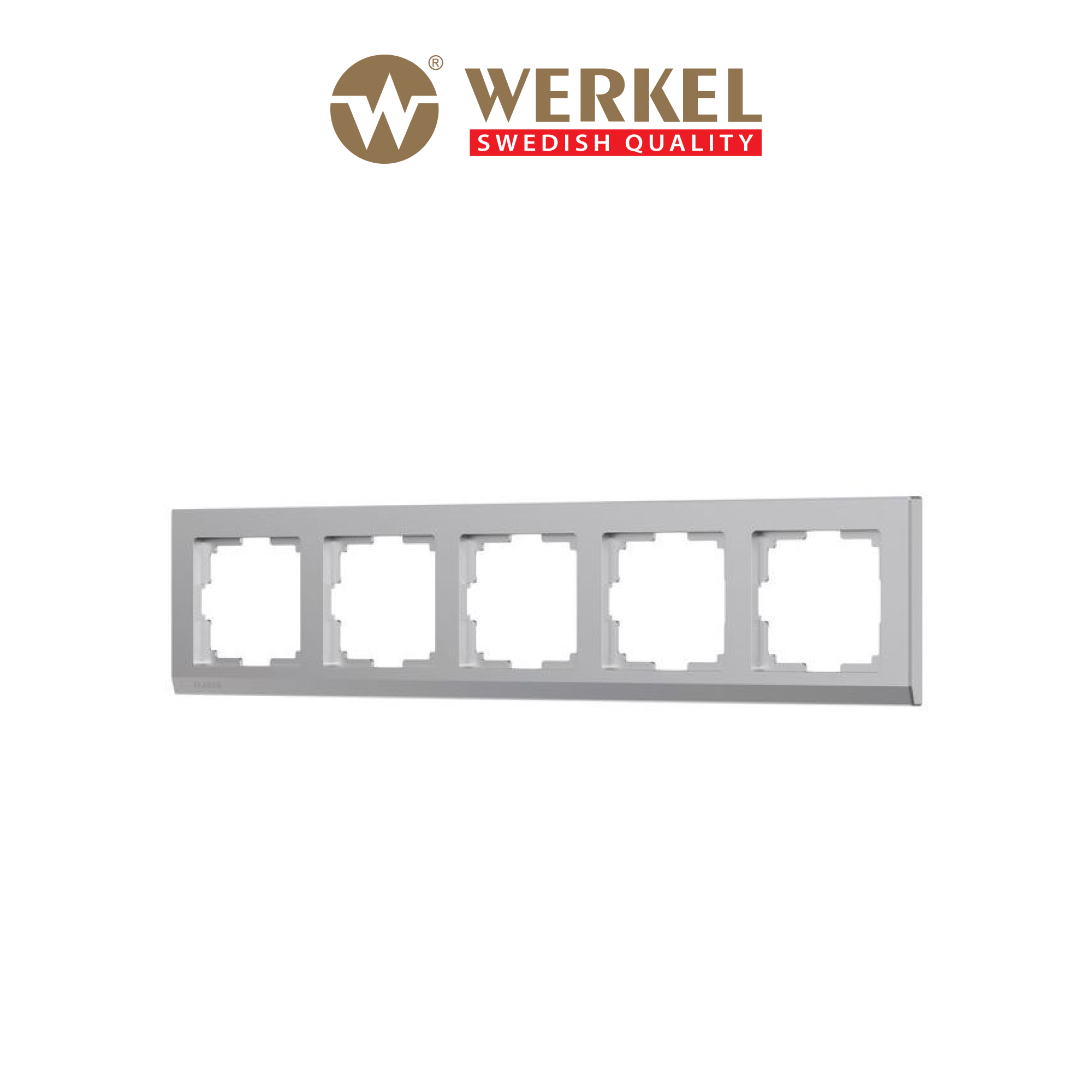 

Рамка для розетки / выключателя на 5 постов Werkel W0051806 Stark серебряный пластик, Серебристый, Stark