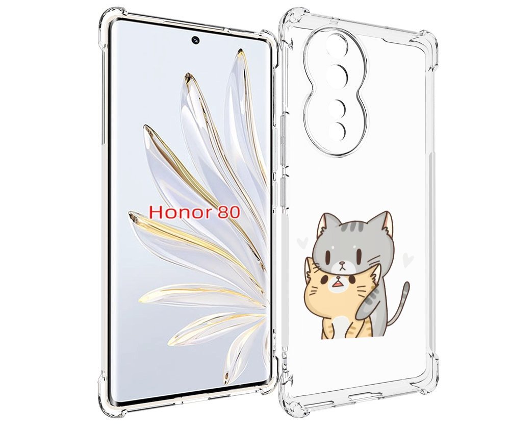 

Чехол MyPads любящие-коты для Honor 80, Прозрачный, Tocco