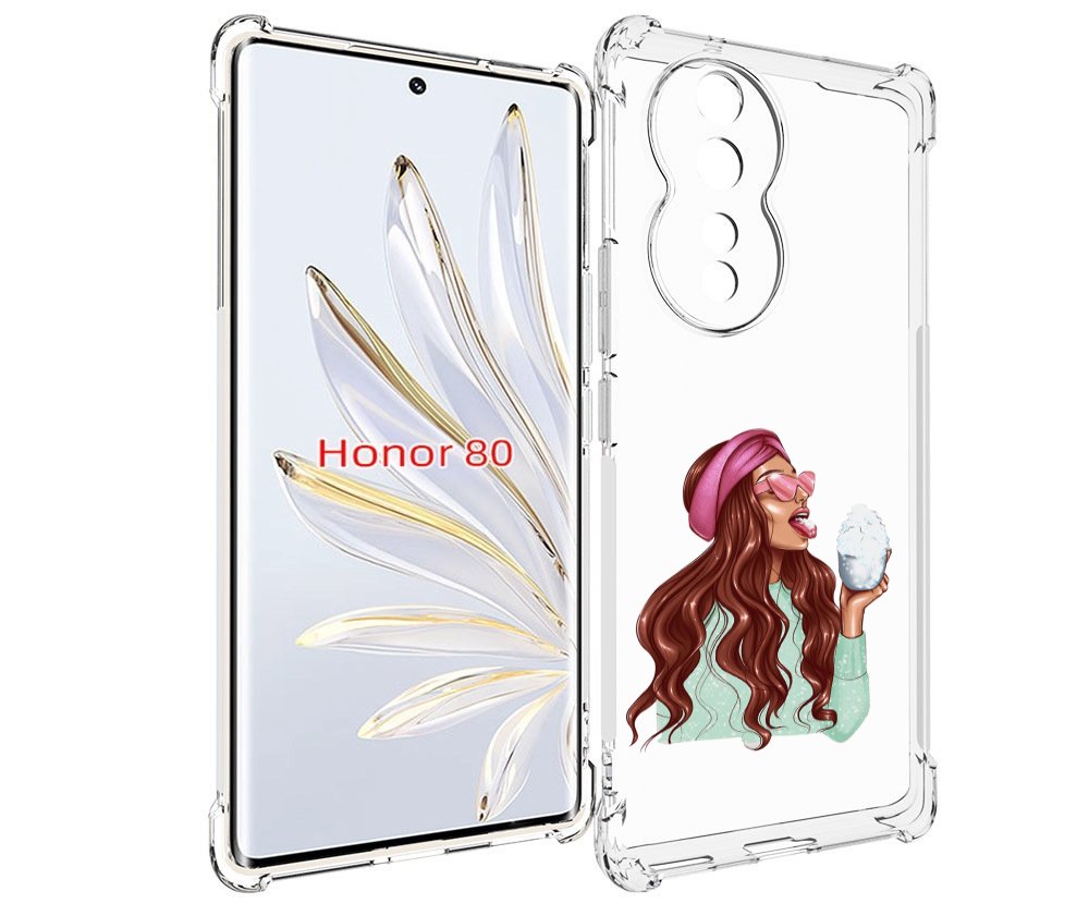 

Чехол MyPads любительница-снега женский для Honor 80, Прозрачный, Tocco