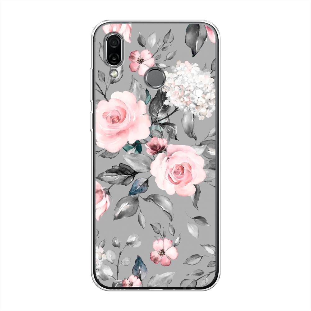 

Чехол Awog "Розы на сером" для Huawei Honor Play, 66250-8