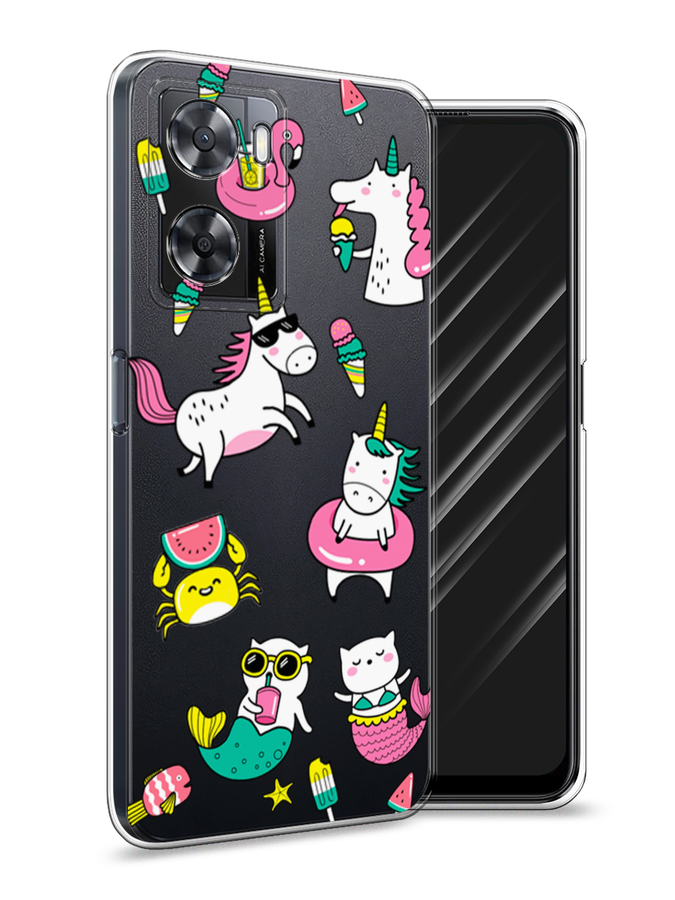 

Чехол Awog на Oppo A77s 4G "На отдыхе", Белый;голубой;розовый, 2511950-2