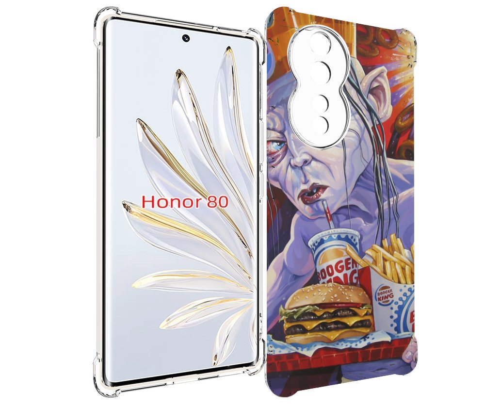 

Чехол MyPads любитель бургер кинга для Honor 80, Прозрачный, Tocco