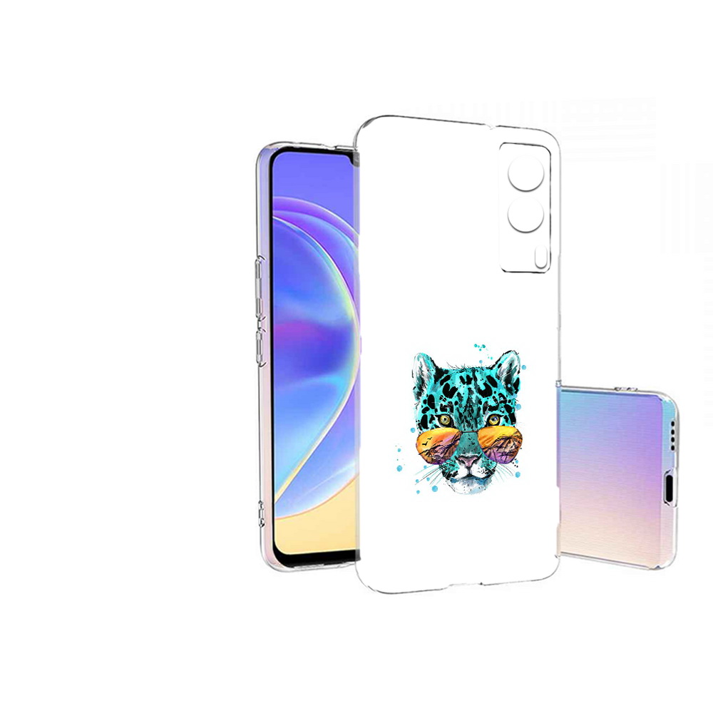 

Чехол MyPads Tocco для Vivo V21E голубой лео (PT161736.380.294), Прозрачный, Tocco