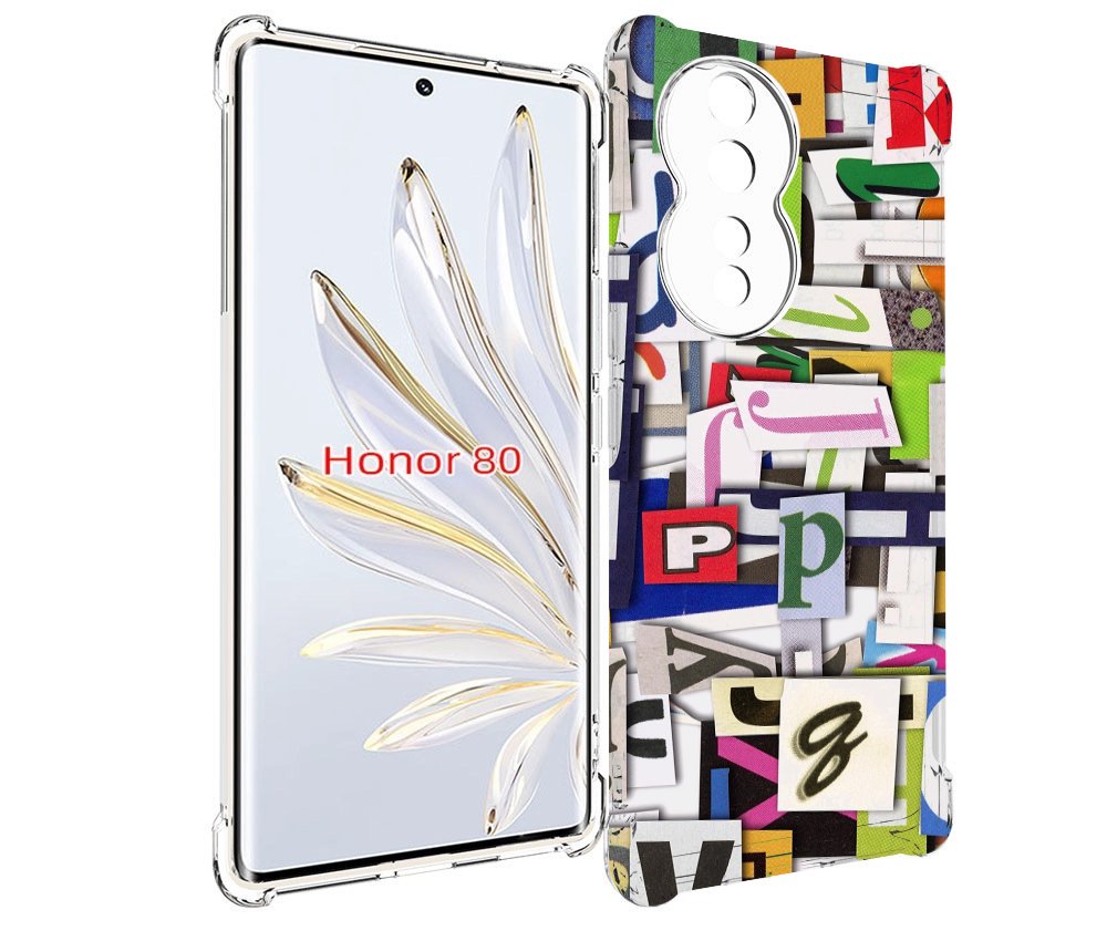

Чехол MyPads ломанные-буквы для Honor 80, Прозрачный, Tocco