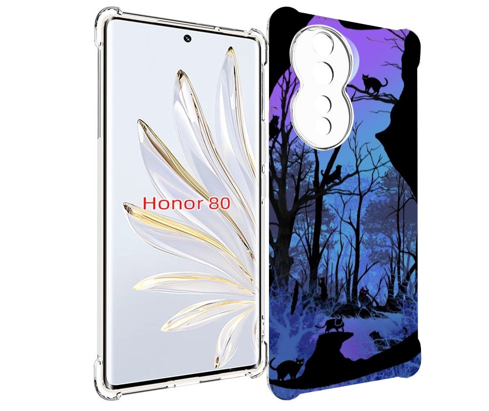 

Чехол MyPads лес внутри кота для Honor 80, Прозрачный, Tocco