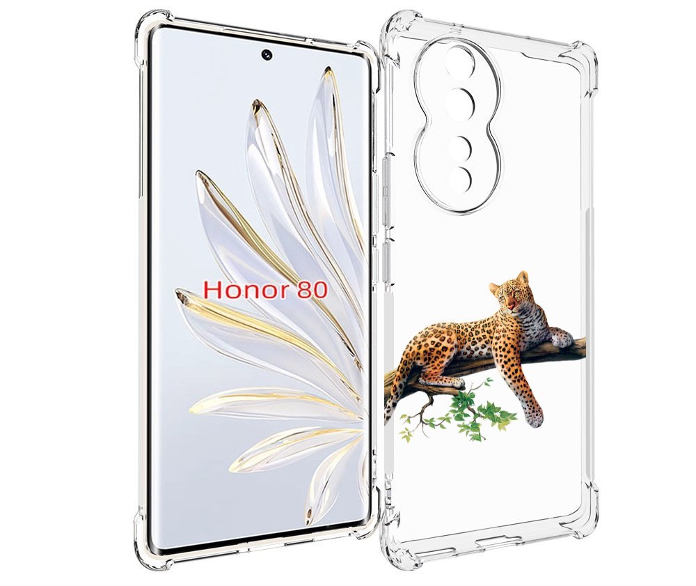 

Чехол MyPads леопард-на-дереве детский для Honor 80, Прозрачный, Tocco