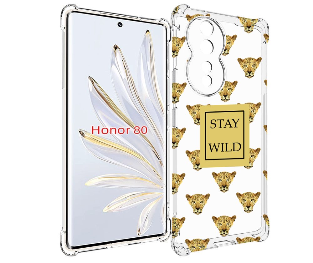 

Чехол MyPads леопард-вайлд для Honor 80, Прозрачный, Tocco