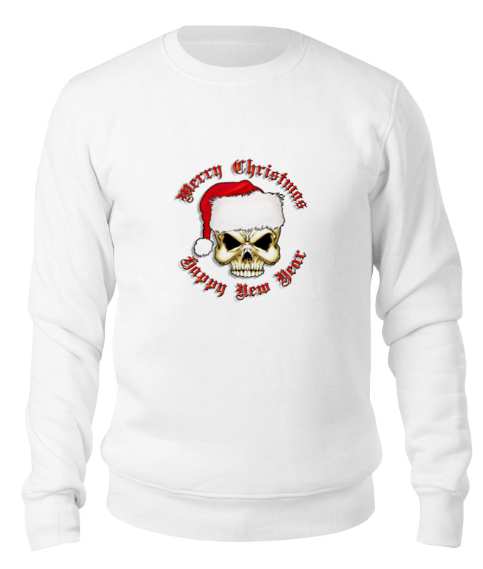 

Свитшот унисекс Printio Santa skull белый XS, Santa skull