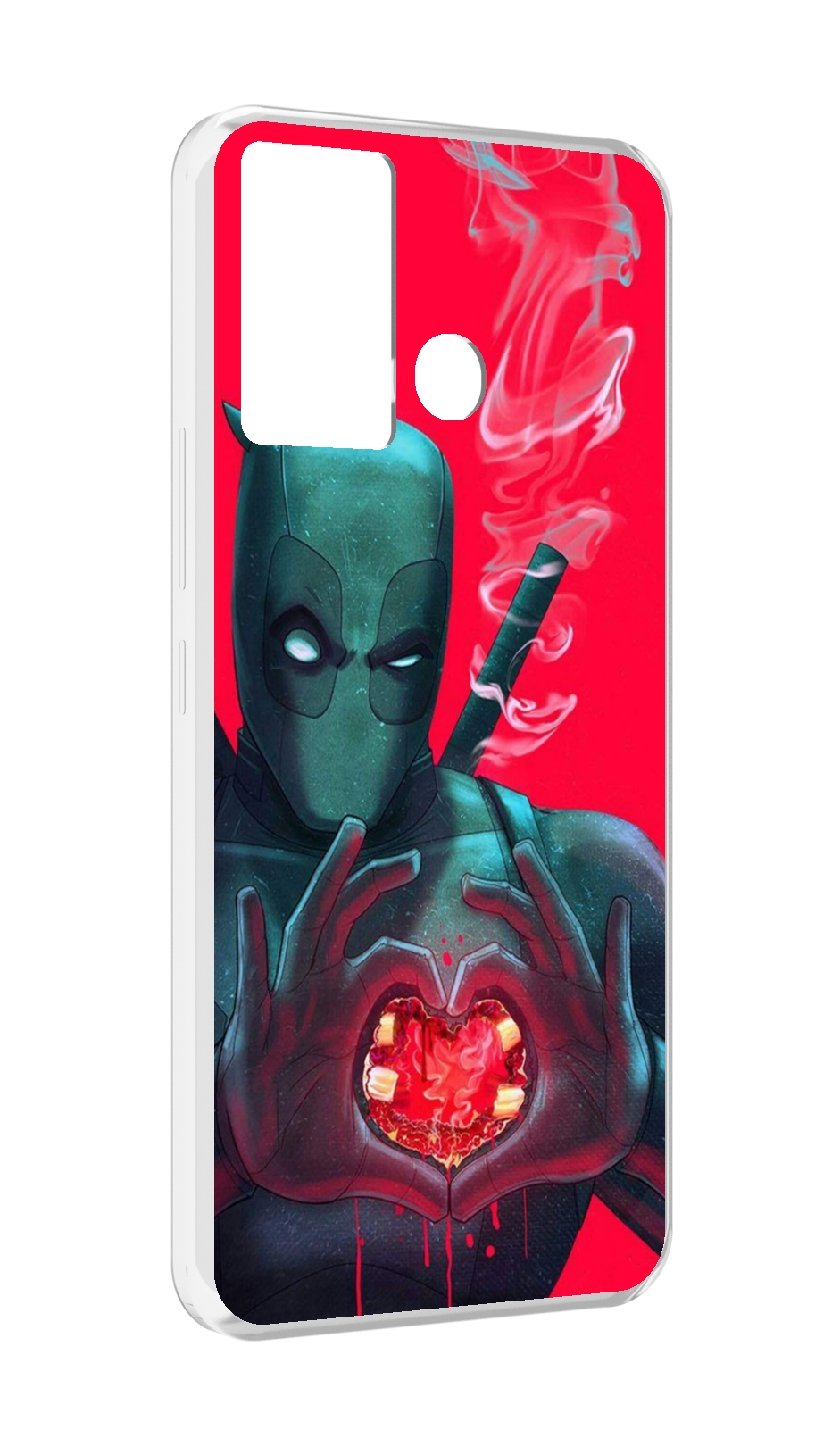 

Чехол MyPads дедпул-в-сердце для Infinix Hot 12 Play, Прозрачный, Tocco
