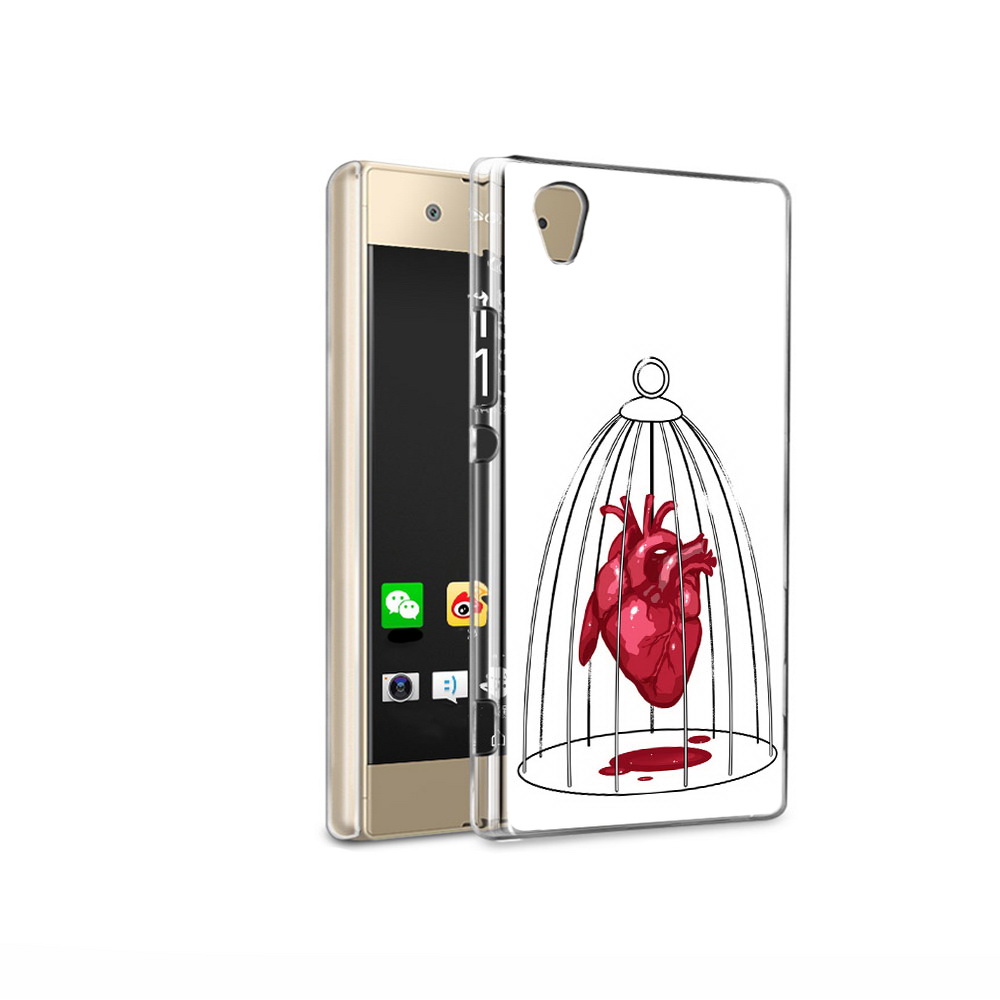 

Чехол MyPads Tocco для Sony Xperia XA1 Ultra сердце в клетке (PT67027.252.597), Прозрачный, Tocco