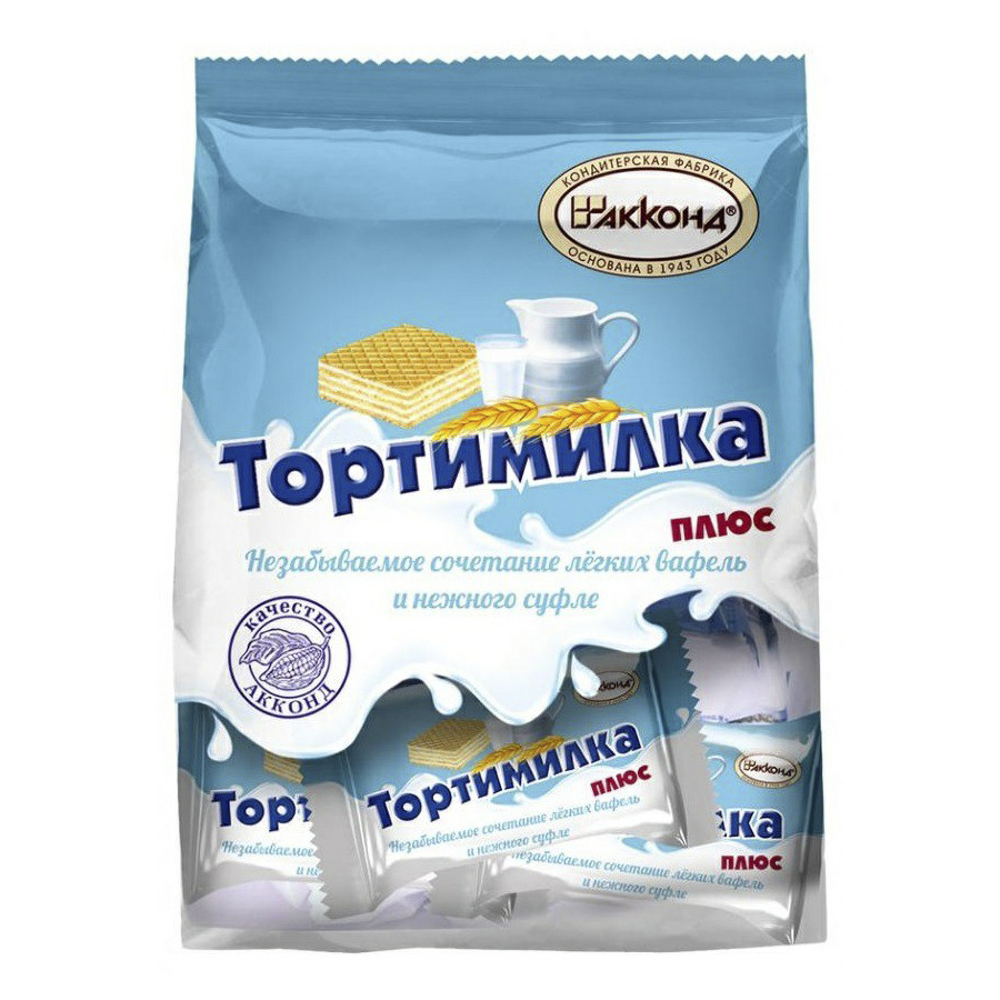 

Вафельные конфеты Акконд Тортимилка с суфле 200 г