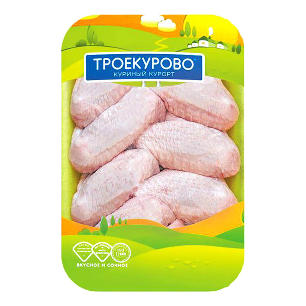 

Крылья цыпленка-бройлера на кости Троекурово охлажденные