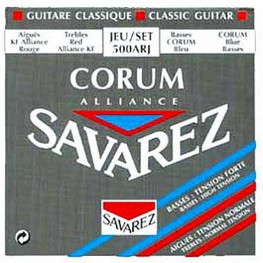 фото Струны для классической гитары savarez 500arj corum alliance red/blue medium-high tension