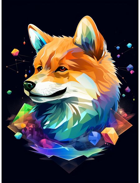 

Алмазная мозаика на подрамнике Сиба-Ину, 90x70 см, 50 цветов, 80867, ПРА-643