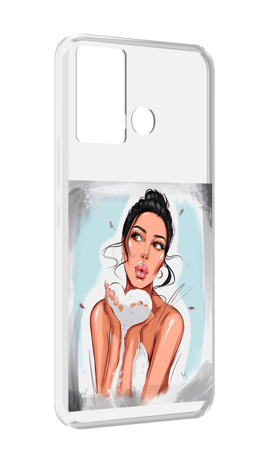 

Чехол MyPads девушка-с-пеной женский для Infinix Hot 12 Play, Прозрачный, Tocco