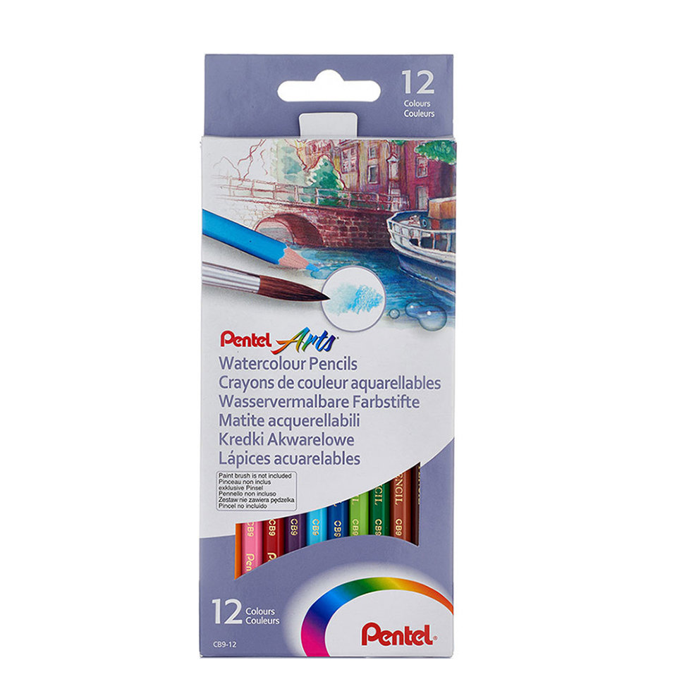 

Акварельные карандаши Pentel Watercolour Pencils 12 цветов CB9-12, CB9-12