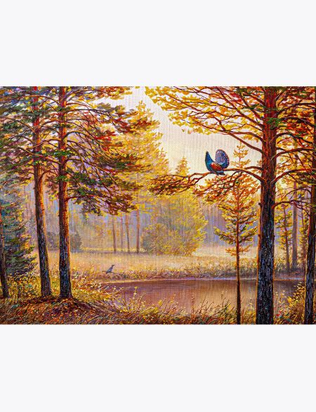 

Алмазная мозаика без подрамника Осенний лес, 70x50 см, 30 цветов, 57031, РА-116
