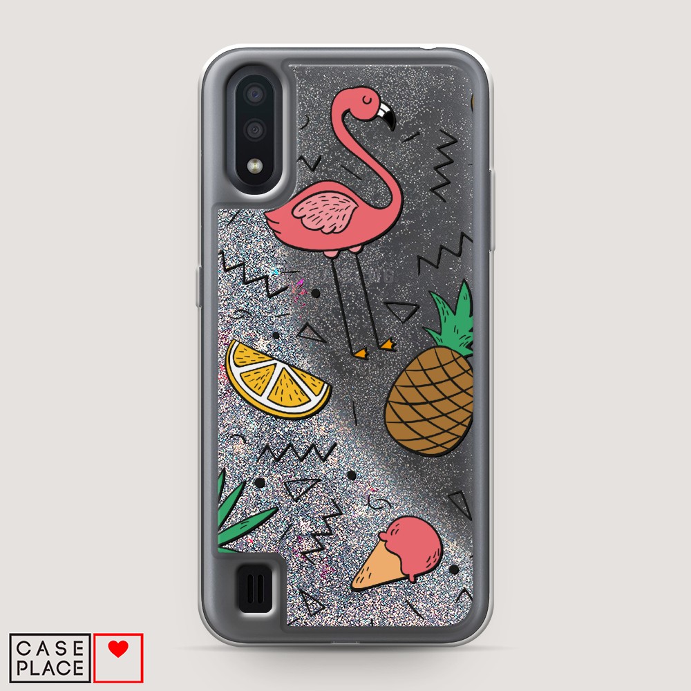 

Чехол Awog на Samsung Galaxy A01 "Гавайский фон", Разноцветный, 29591-1