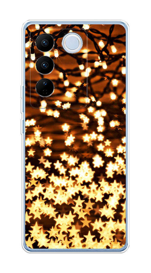 

Чехол на Vivo V27/V27 Pro "Новогодняя гирлянда", Золотистый, 268450-5