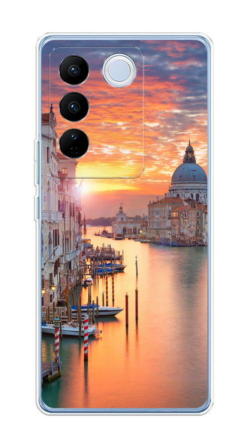 

Чехол на Vivo V27/V27 Pro "Восход 11", Розовый;оранжевый, 268450-2