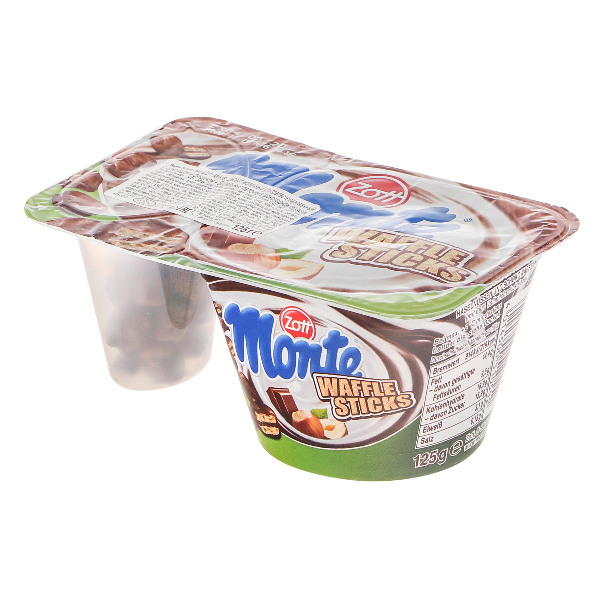 

Десерт Zott Monte Waffle Sticks 14,4% бзмж