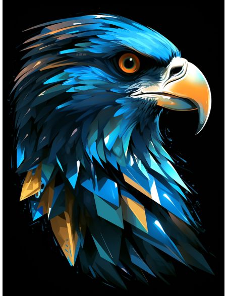 

Алмазная мозаика на подрамнике Сокол, 90x70 см, 50 цветов, 80817, ПРА-638