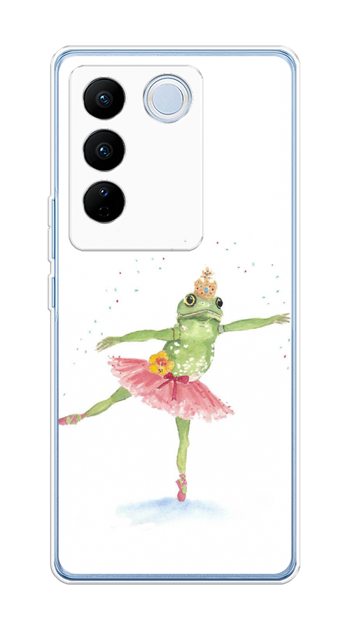 

Чехол на Vivo V27/V27 Pro "Лягушка-балерина", Зеленый, 268450-4