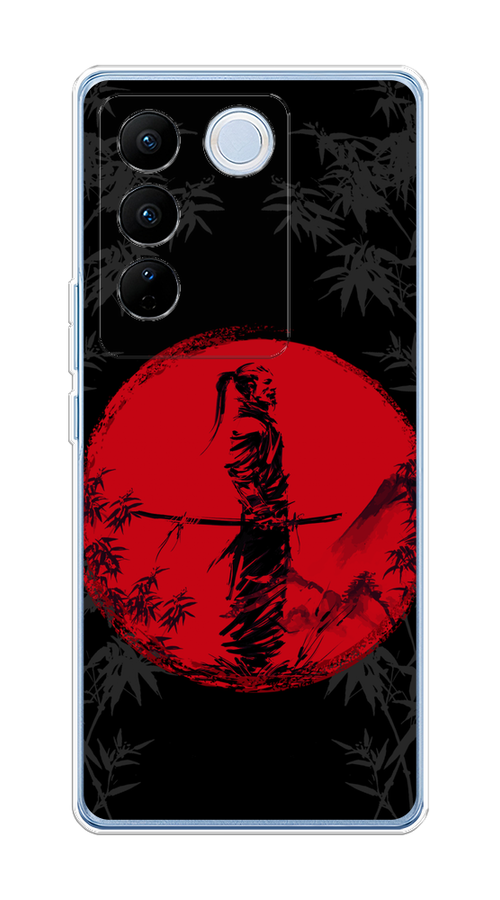 

Чехол на Vivo V27/V27 Pro "Самурай на красном фоне", Черный;красный;серый, 268450-4