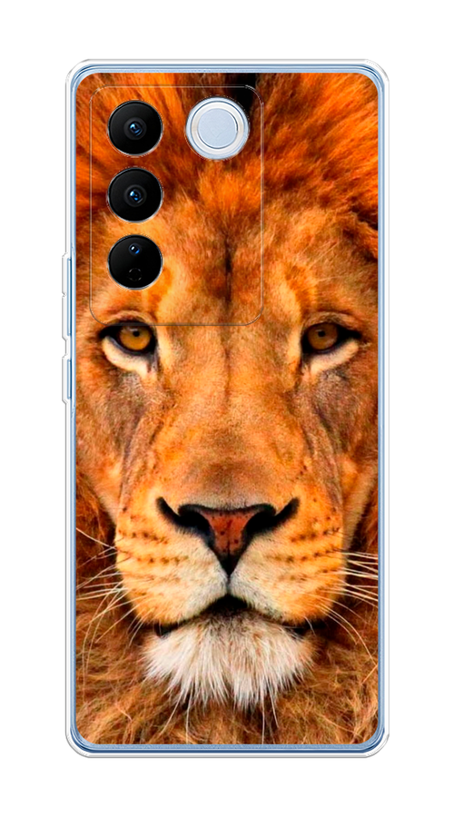 

Чехол на Vivo V27/V27 Pro "Благородный лев", Оранжевый, 268450-1