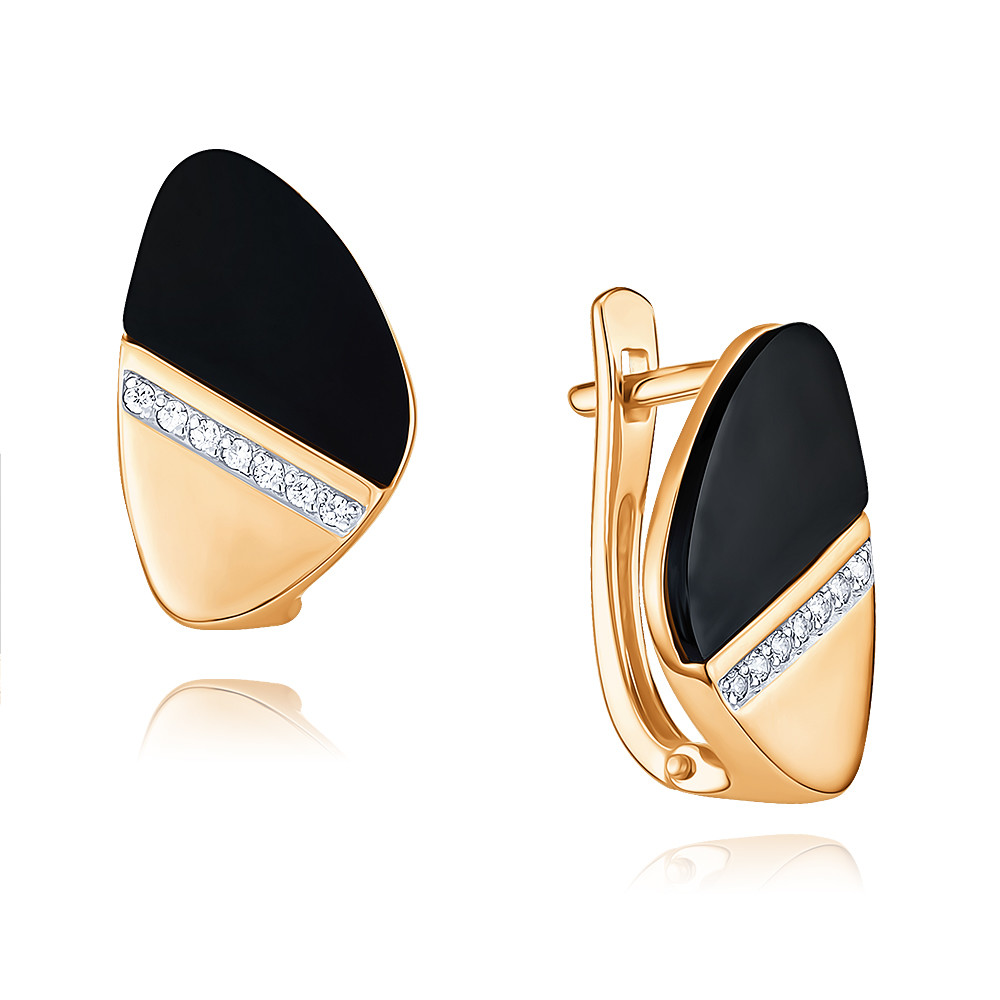 

Серьги из красного золота с агатом/фианитом ADAMAS 24039797/01-А50-731, 24039797/01-А50-731